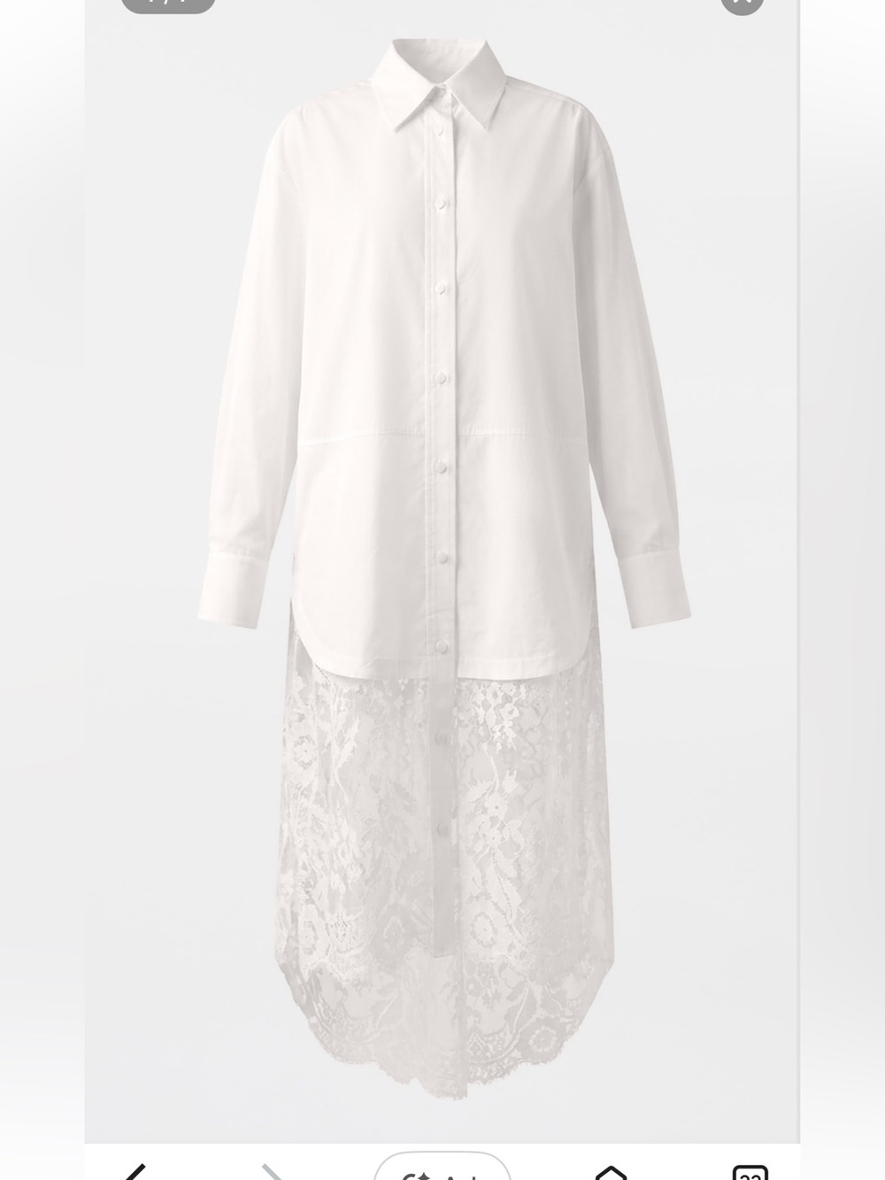 Zimmermann Valiant Lace Tunic Button Down Shirt  NWOT